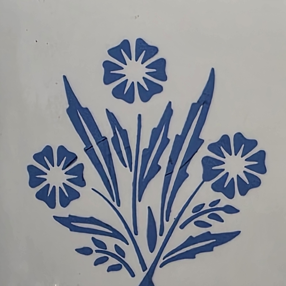 Corningware White Carafe with Blue Floral Motif - Picture 2 of 8